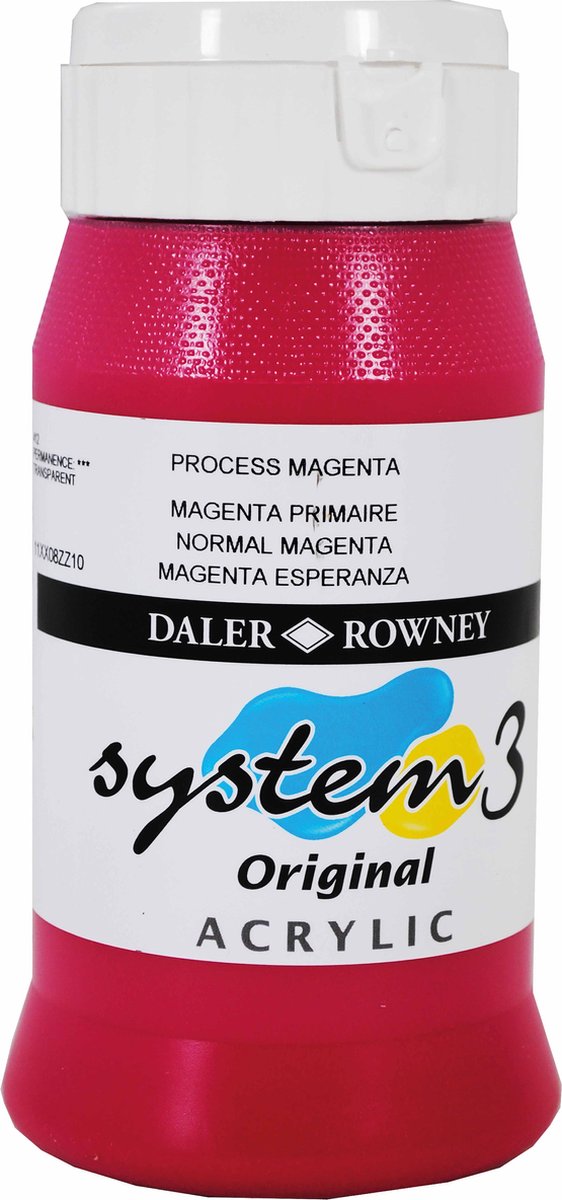 Acrylverf magenta 500ml| Daler Rowney